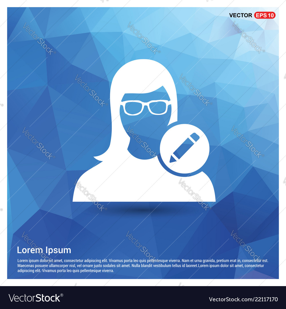 Edit user icon vector image Edit user icon