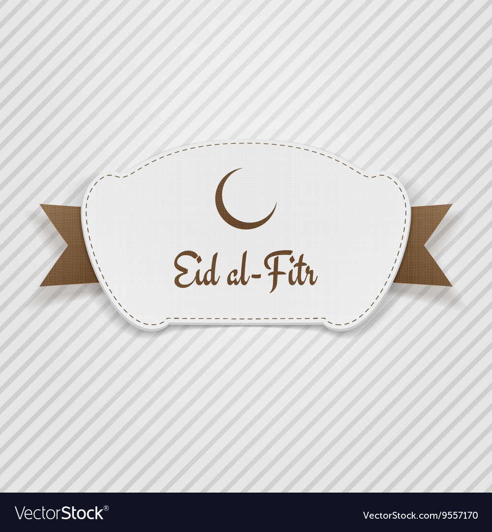 Eid al-fitr festive paper tag