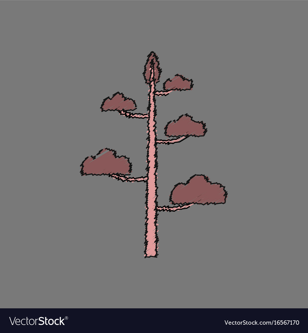 Flat shading style icon tree