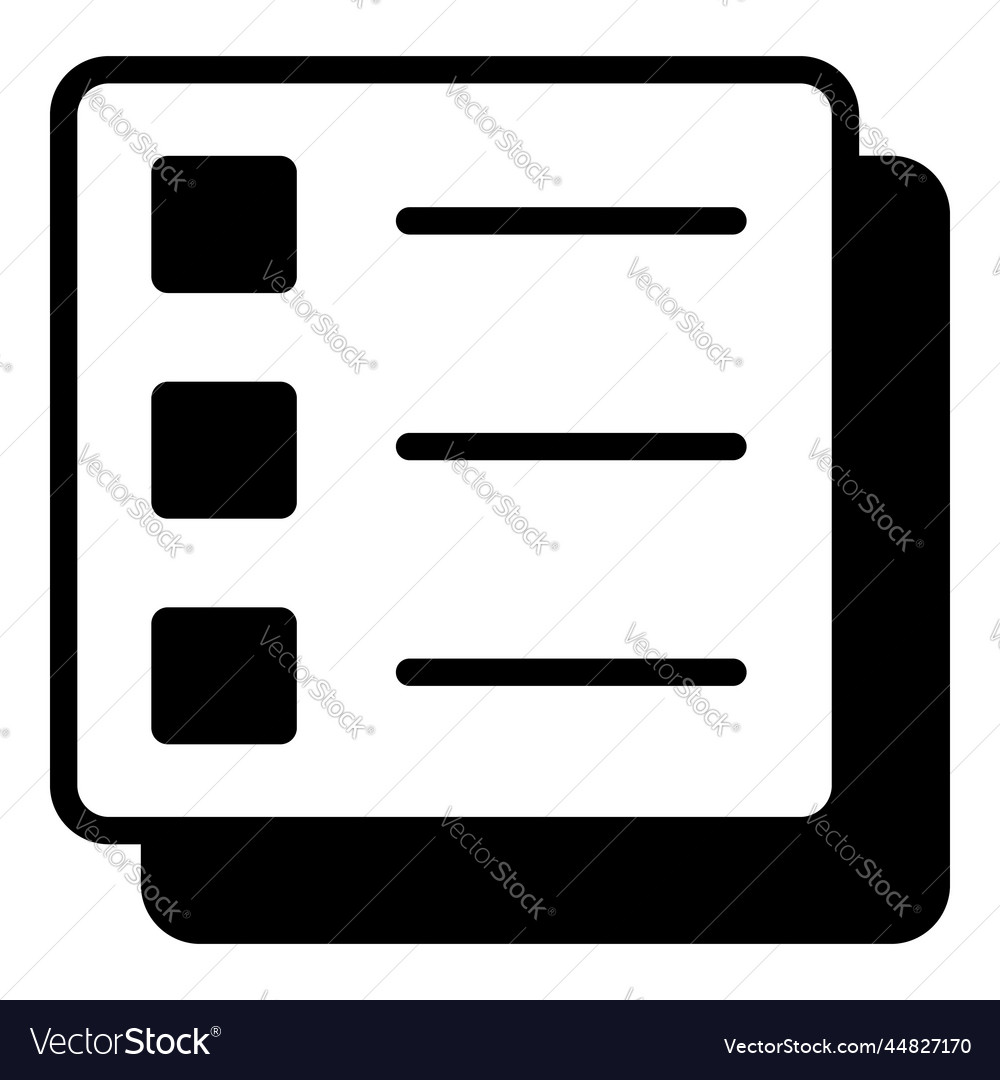 Form icon user interface as a simple sign
