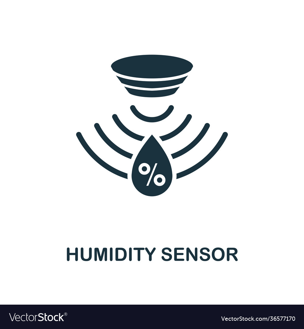 Humidity sensor icon monochrome style design from