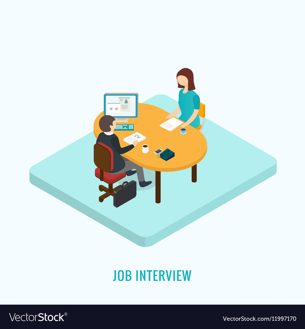 Job interview concept Royalty Free Vector Image