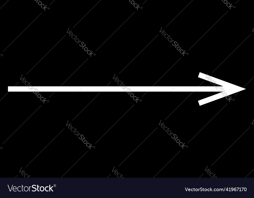 Long oblong right arrow cursor pointer element vector image Long oblong right arrow cursor pointer element