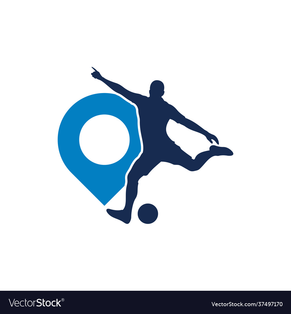 Point Fußball Logo Design kreativer Fußball