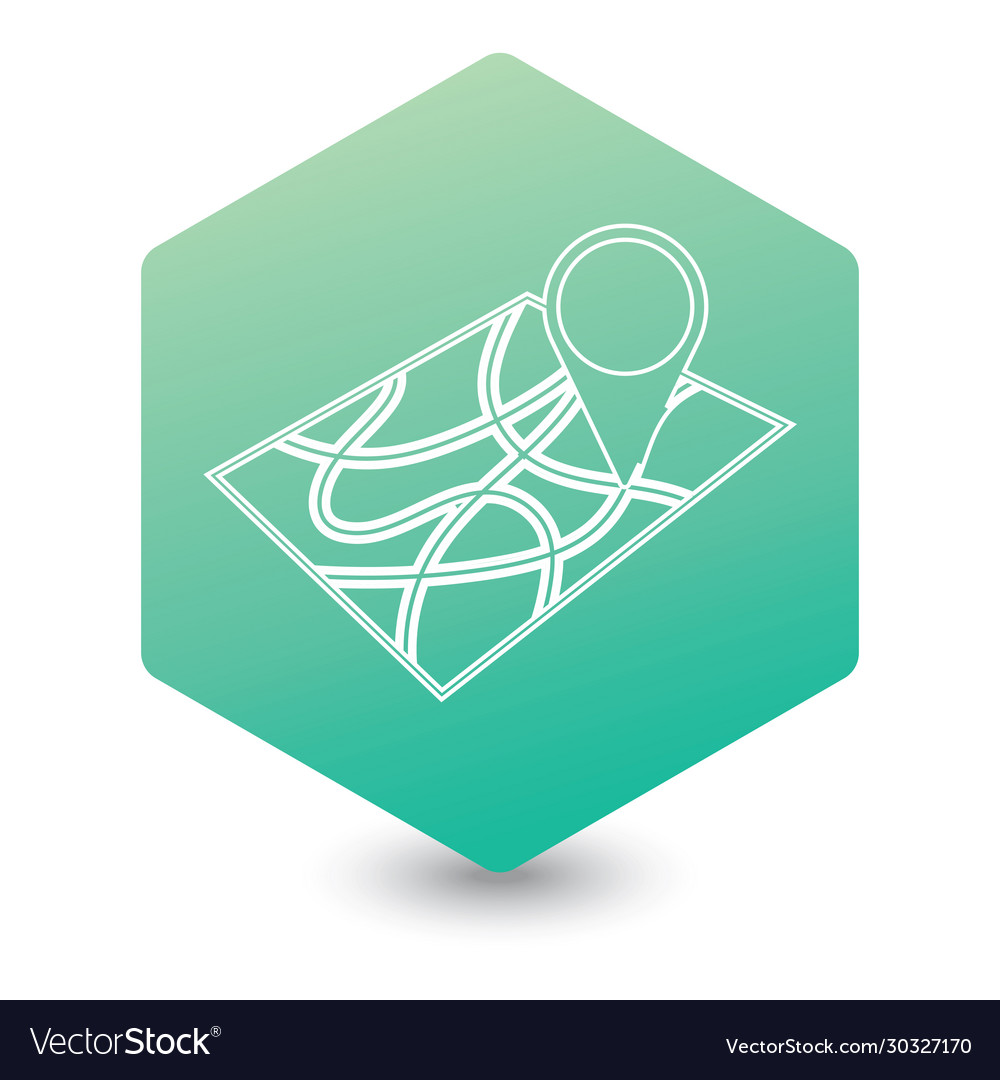 Pointer on map icon vector image Pointer on map icon