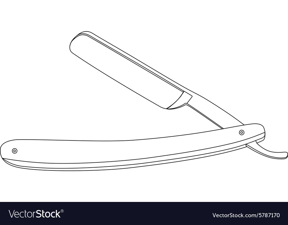 Razor outline Royalty Free Vector Image - VectorStock