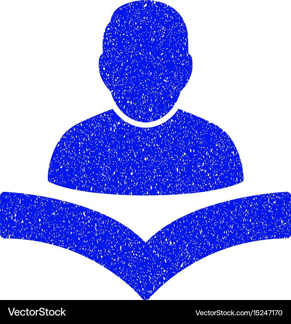 Reader boy grunge icon Royalty Free Vector Image