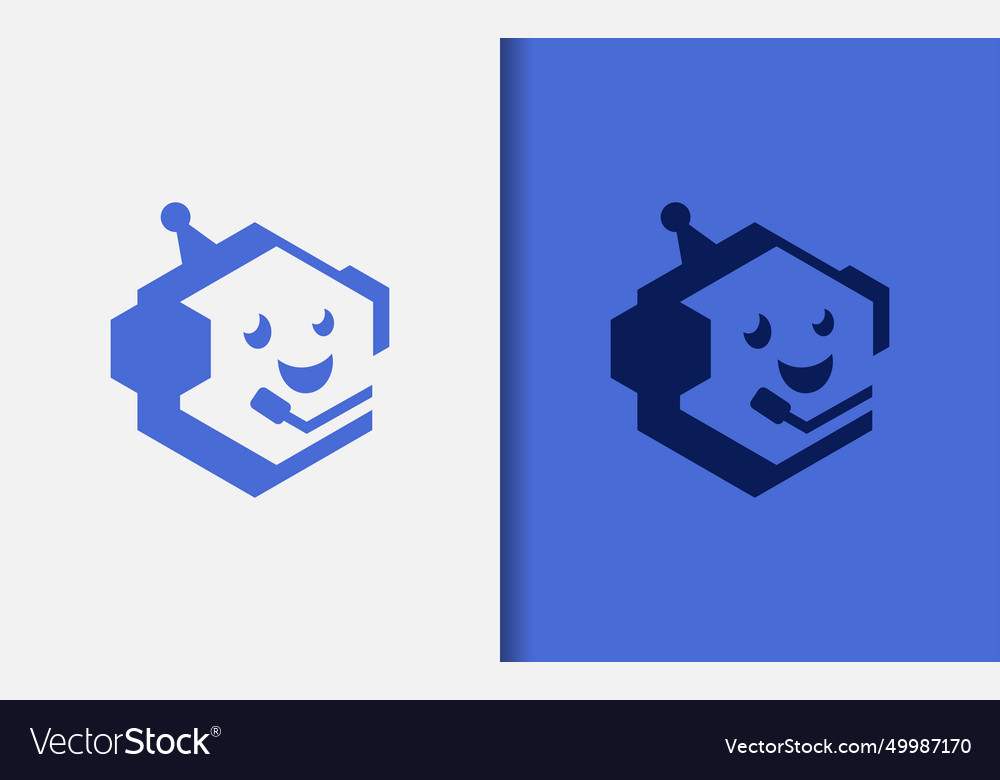 Simple minimalist robot using headphone vector image Simple minimalist robot using headphone