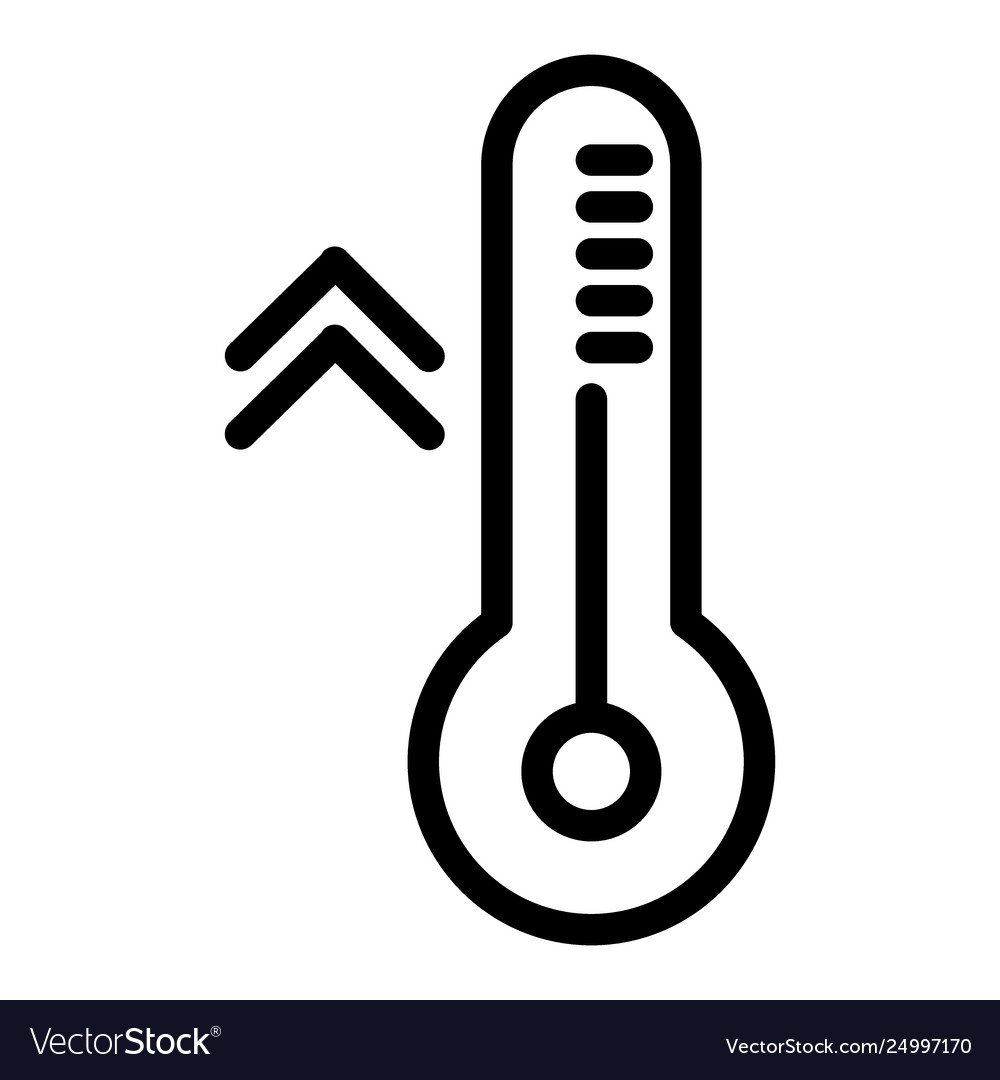 Thermometer line icon temperature Royalty Free Vector Image