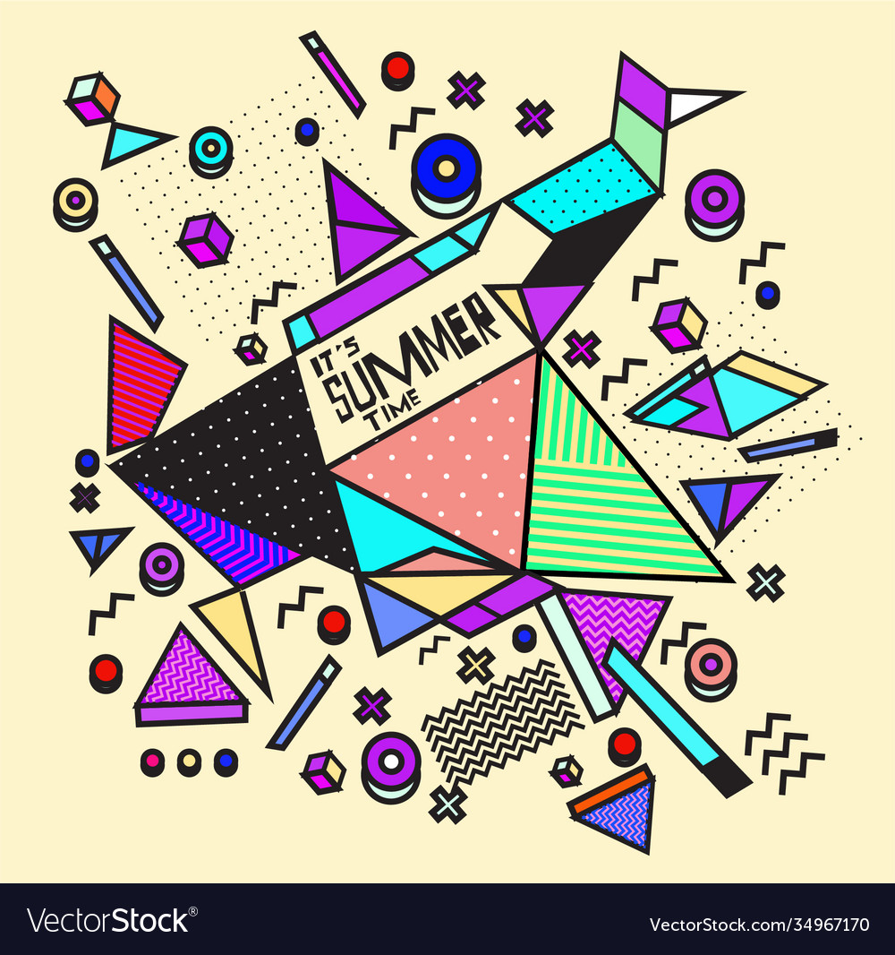 Triangle geometric forms for summer design event