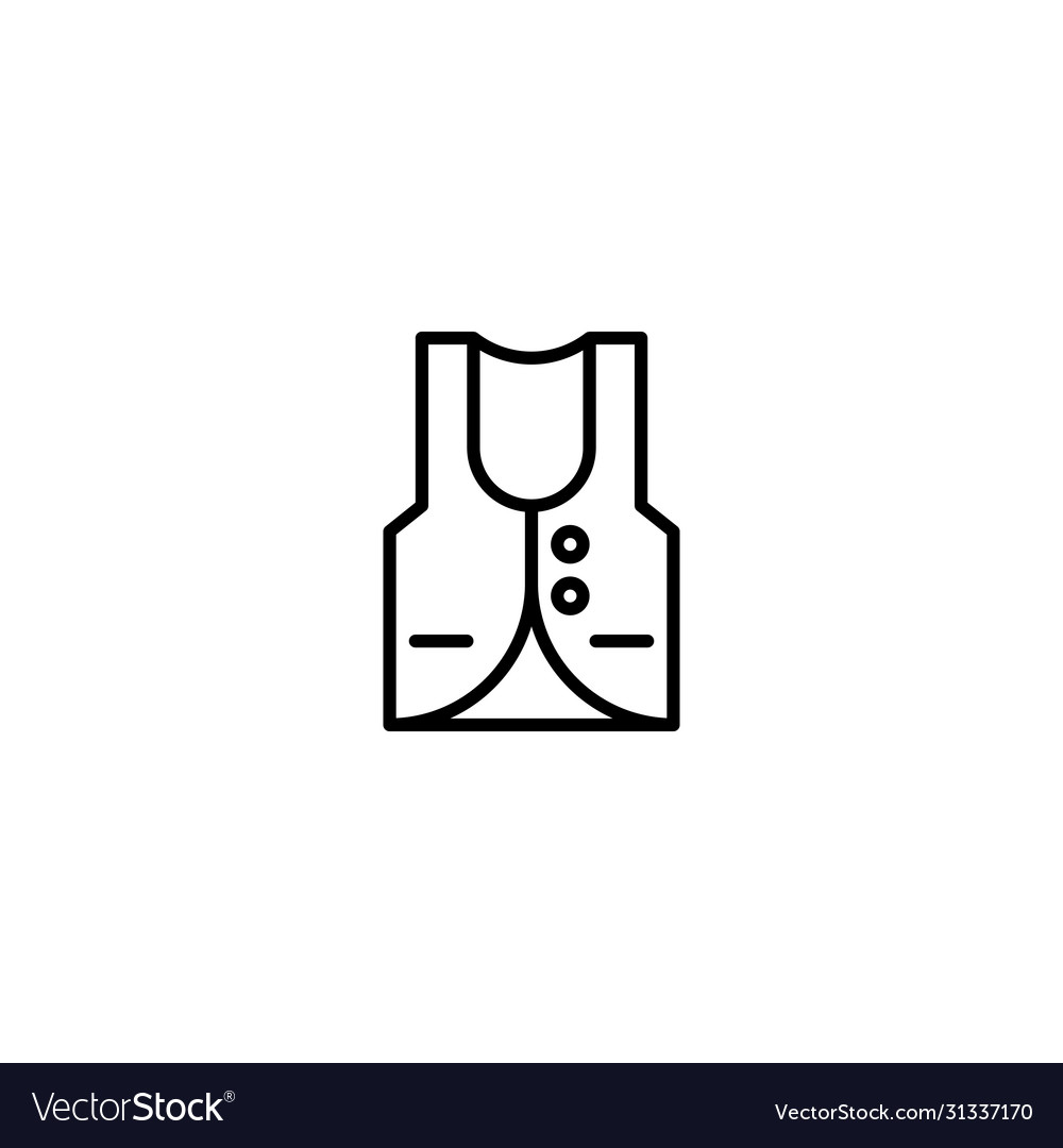 Vest jacket icon