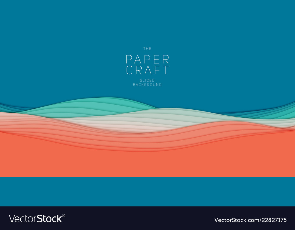 3d abstract background with paper cut shape