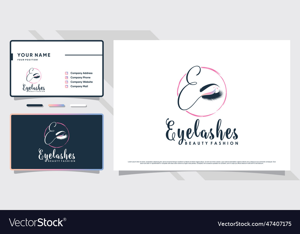 Eyelash Logo Design For Beauty Makeup With Vector Image Eyelash Logo Design For Beauty Makeup With Vector Image