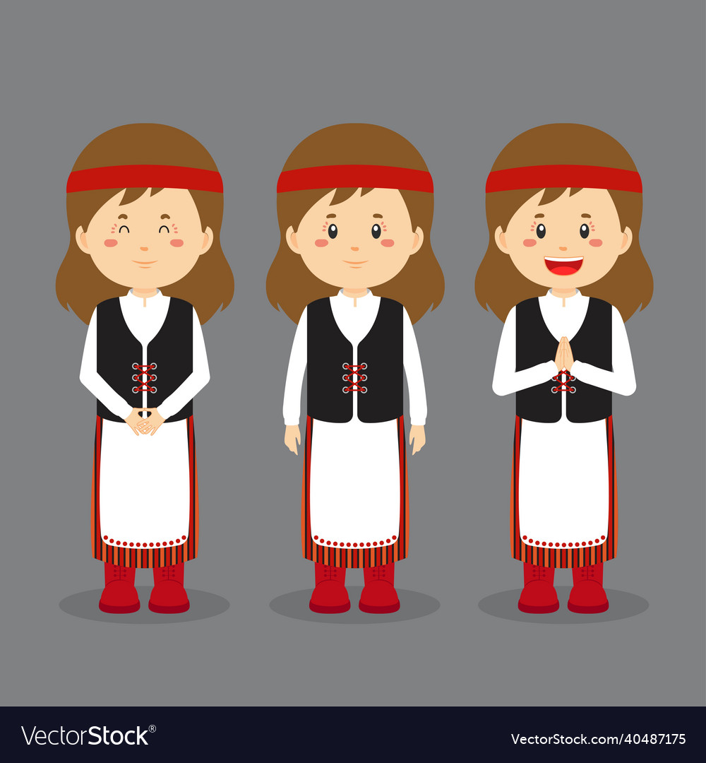 Finland character with various expression