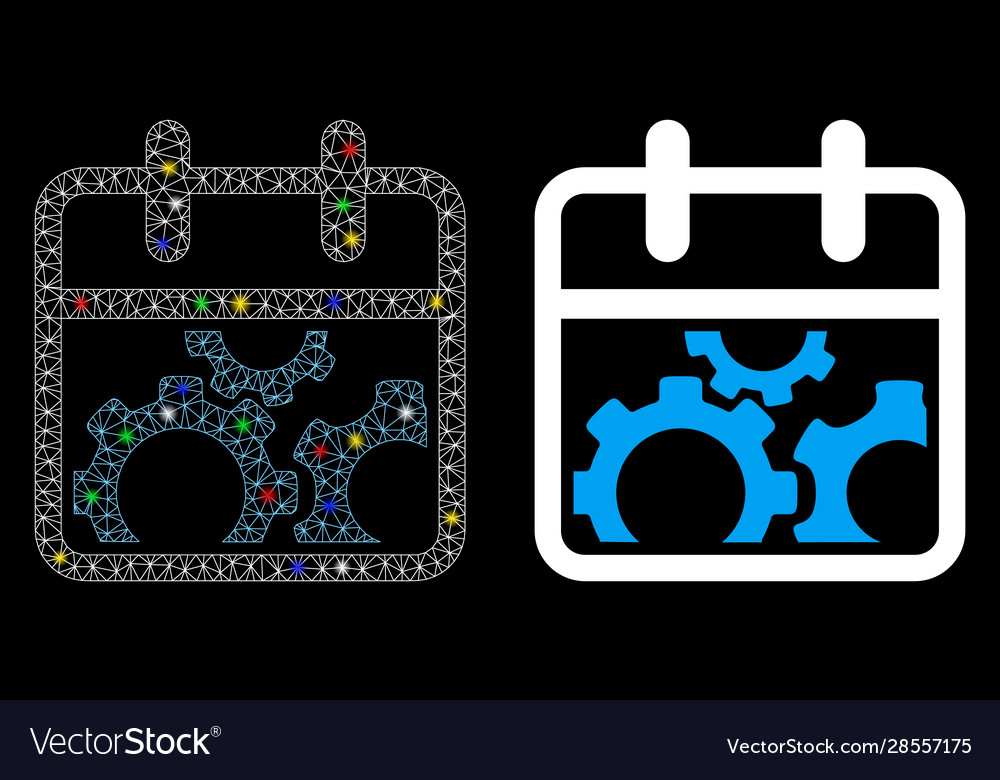 Flare mesh network technical day icon with