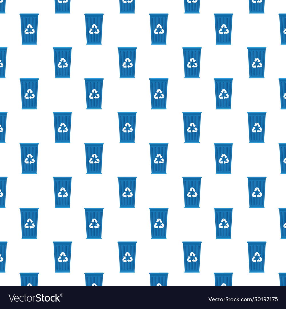 Garbage recycle bins pattern background Vector Image Garbage recycle bins pattern background