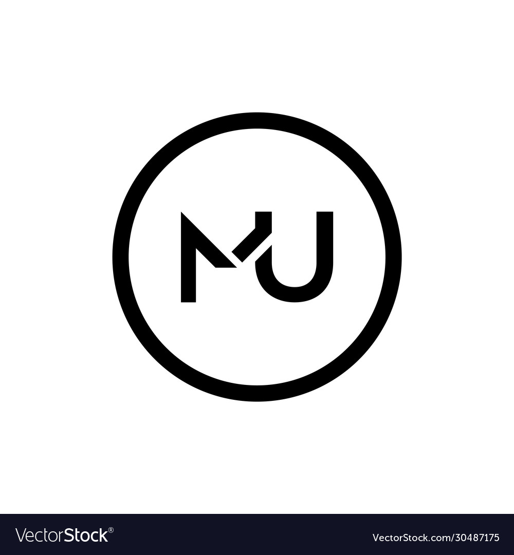 Original mu Buchstaben Logo Design Vorlage abstrakt