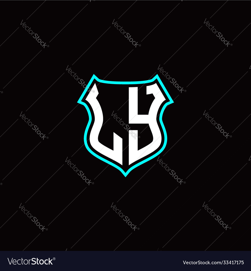 L y initials monogram logo shield designs modern vector image L y initials monogram logo shield designs modern