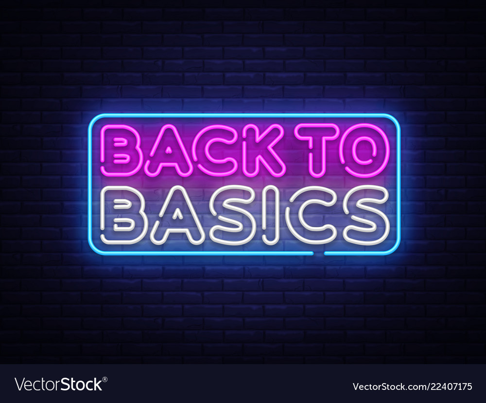 Neon Back to Basics Text