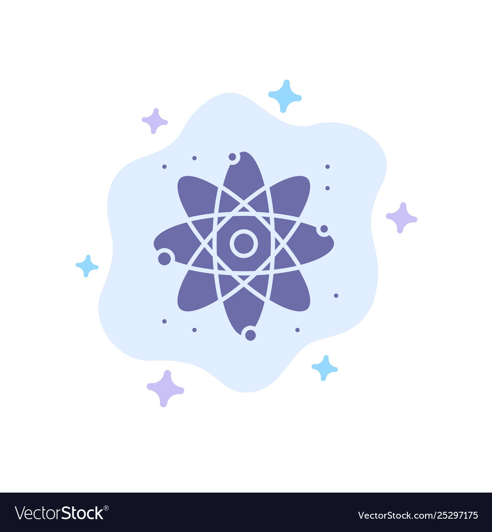 Physics react science blue icon on abstract cloud Vector Image Physics react science blue icon on abstract cloud