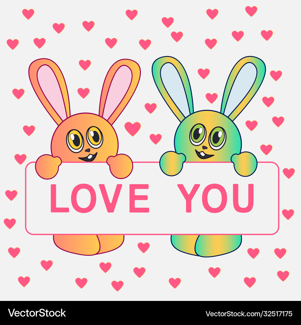 Rabbits Royalty Free Vector Image - VectorStock