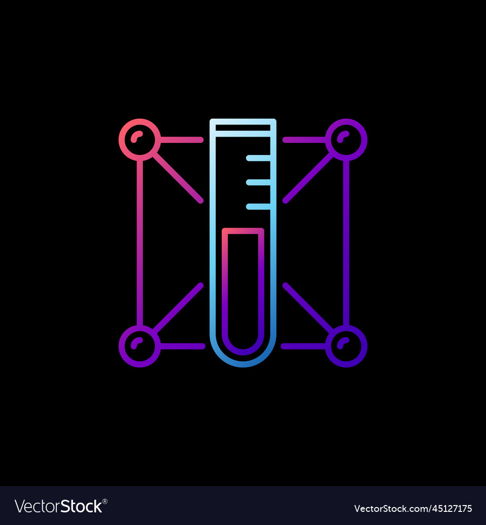 Sample test tube and chemistry molecule outline