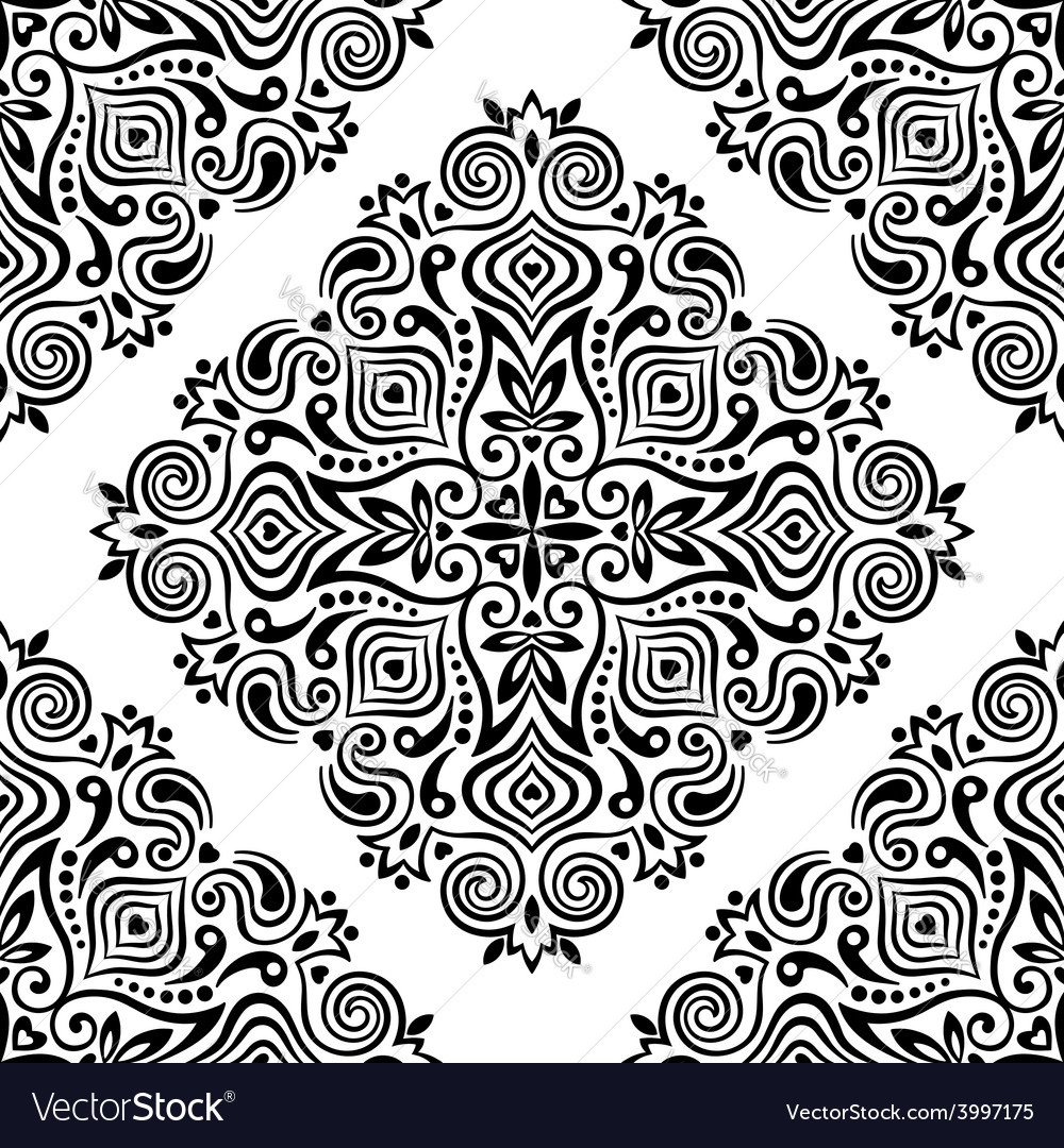 Seamless background with abstract ethnic pattern