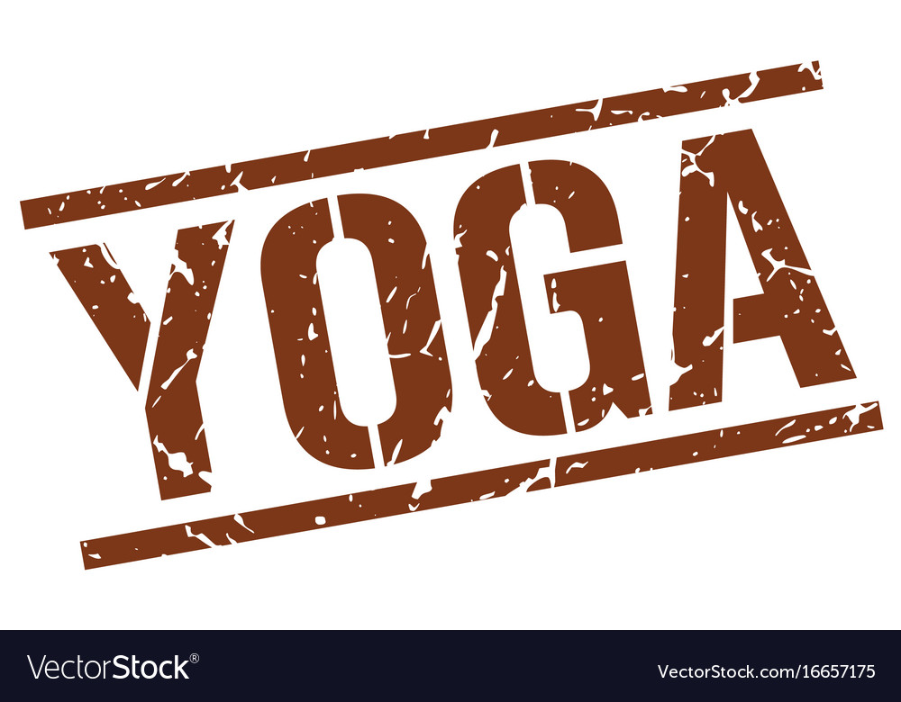 Yoga stamp Royalty Free Vector Image - VectorStock