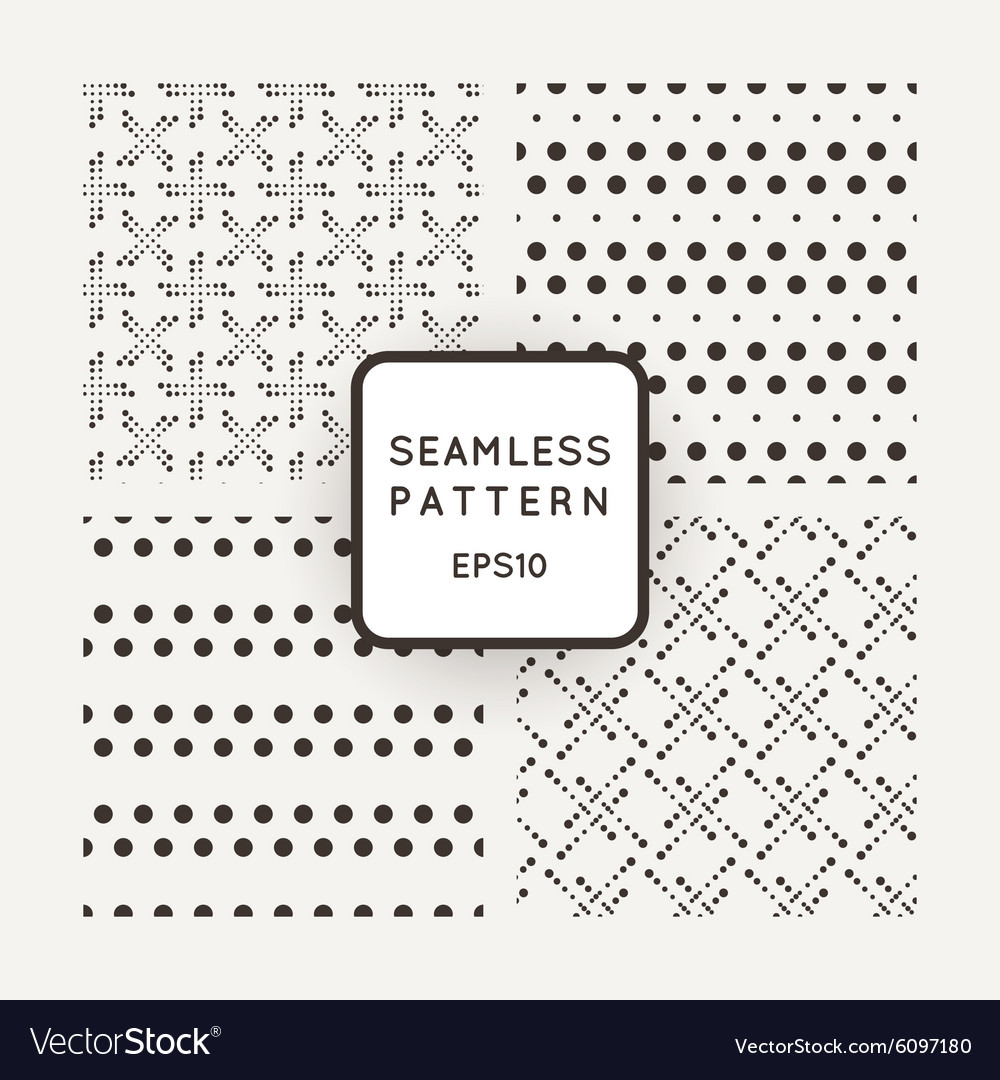 A set of four patterns in monochrome
