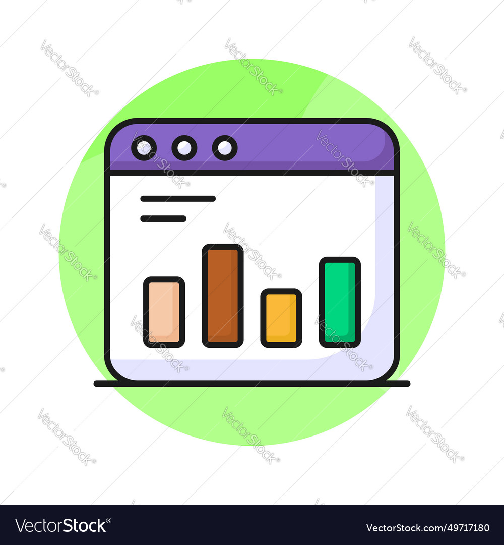 An icon of web analysis in trendy style isolated