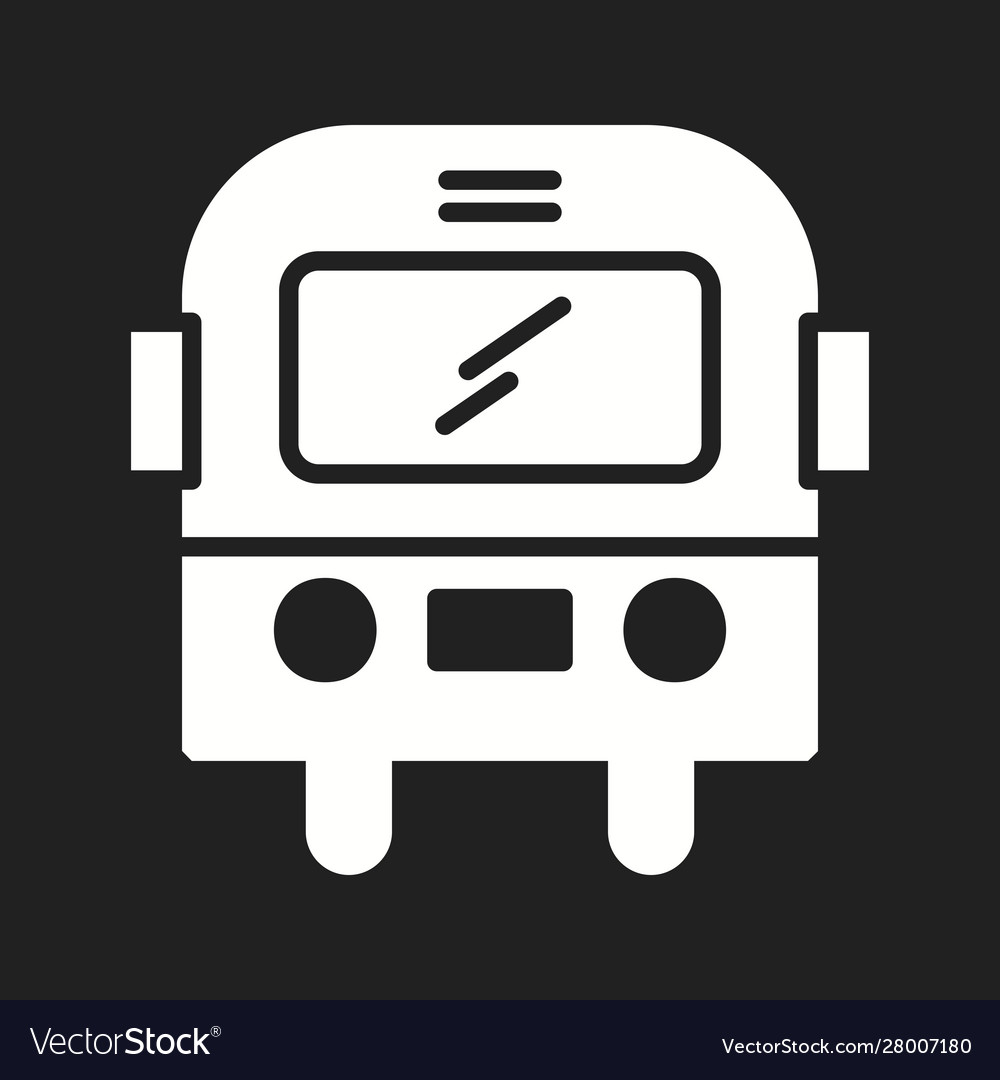 Beautiful bus glyph icon Royalty Free Vector Image