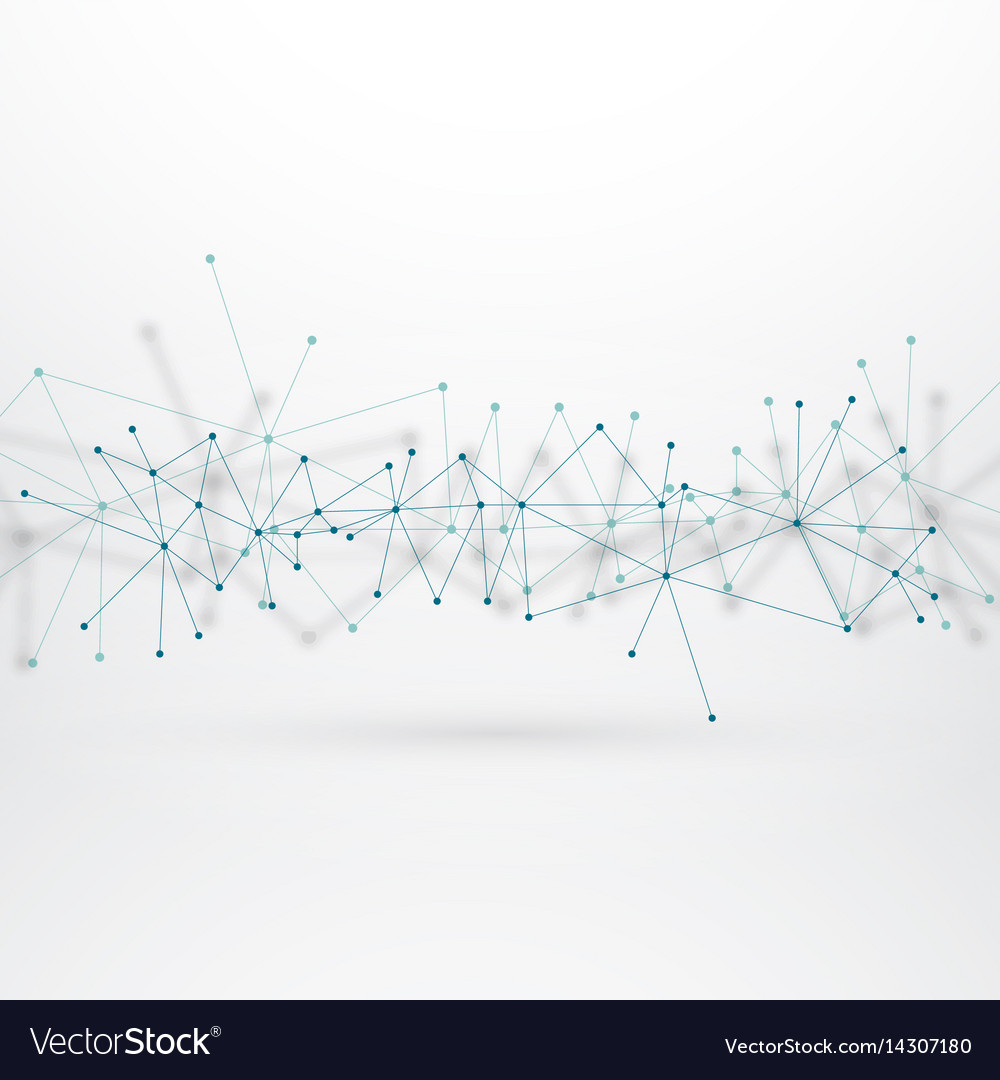 Connected Network Lines with Dots