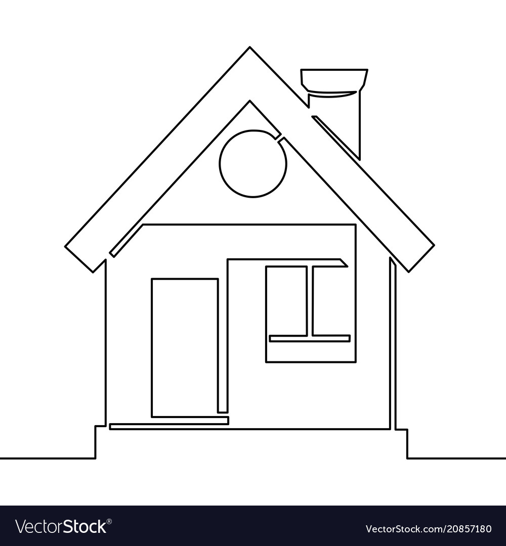 Continuous one line drawing of luxury house... - Stock Illustration  [78177033] - PIXTA