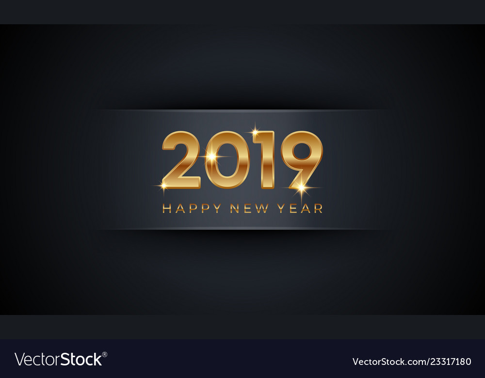Creative luxury happy new year 2019