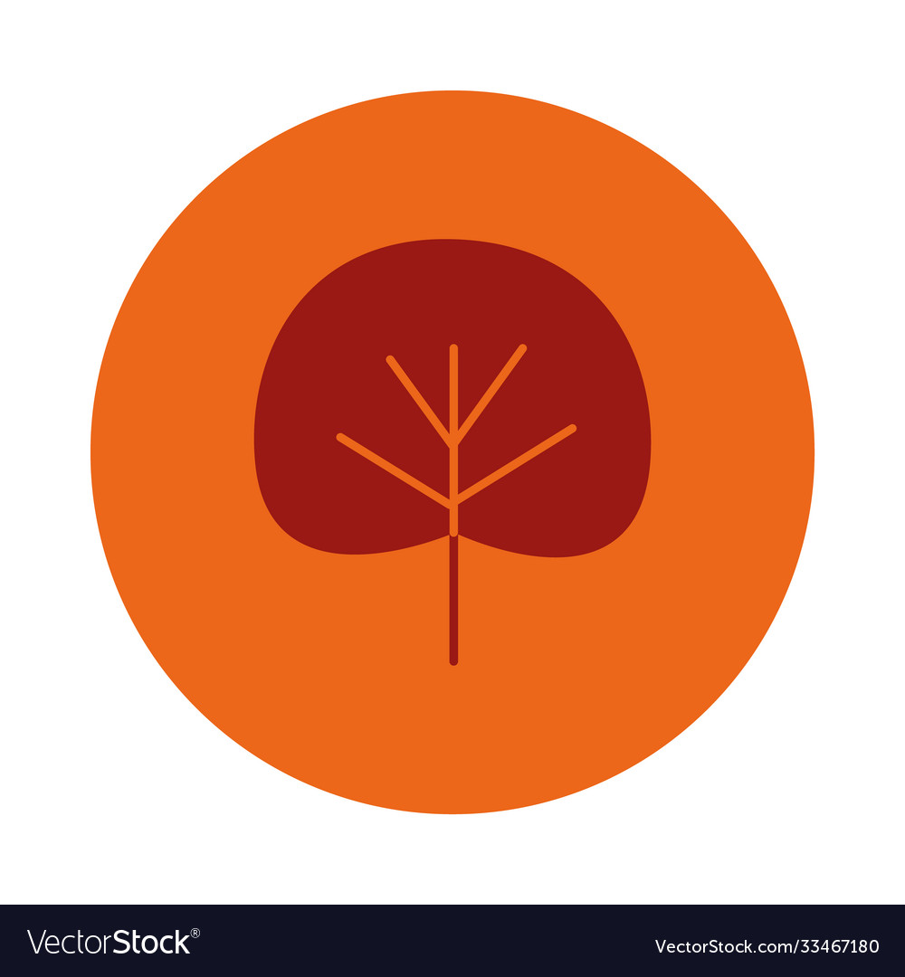 Dry leaf icon block style