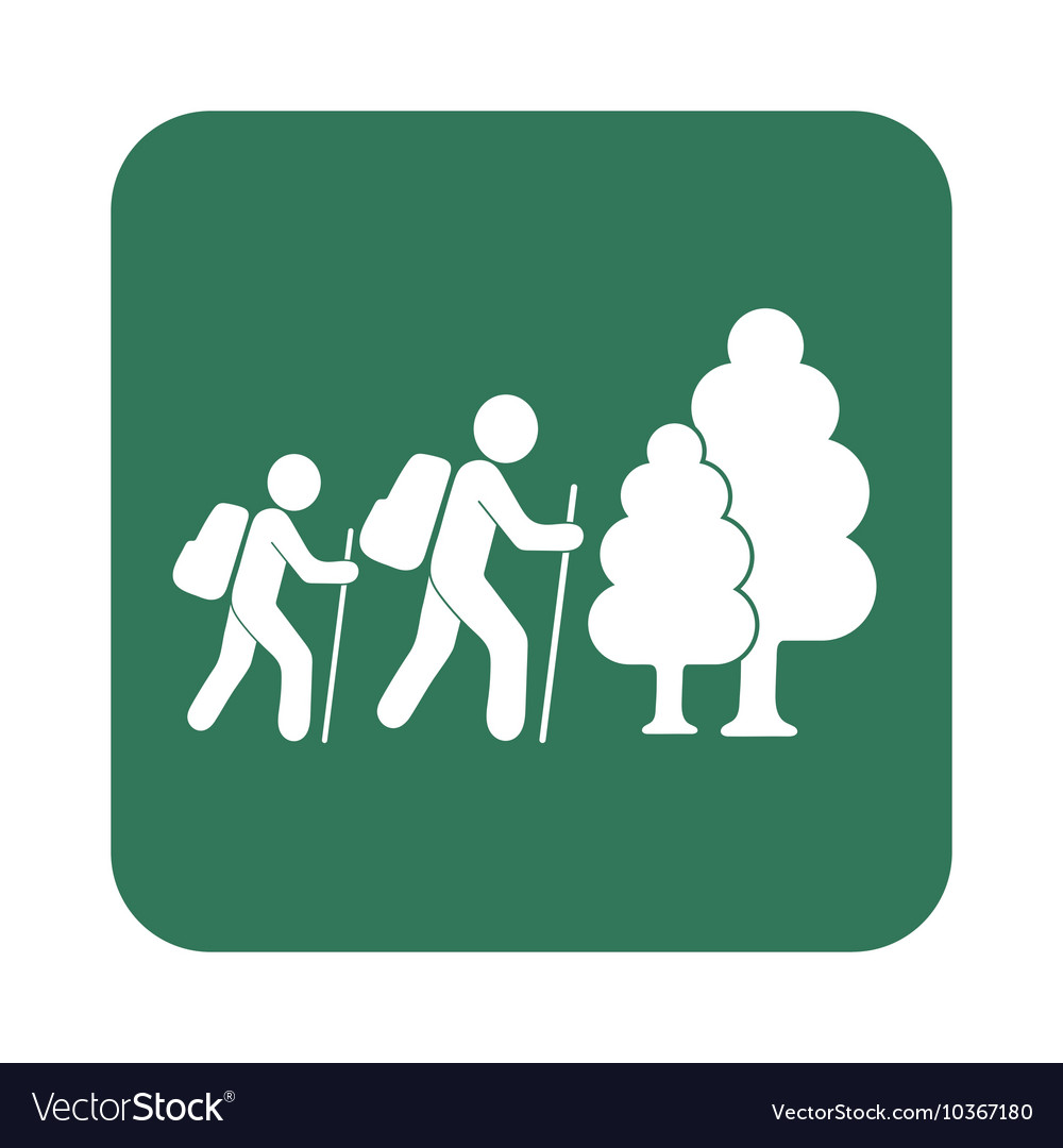 Forest tourists icon