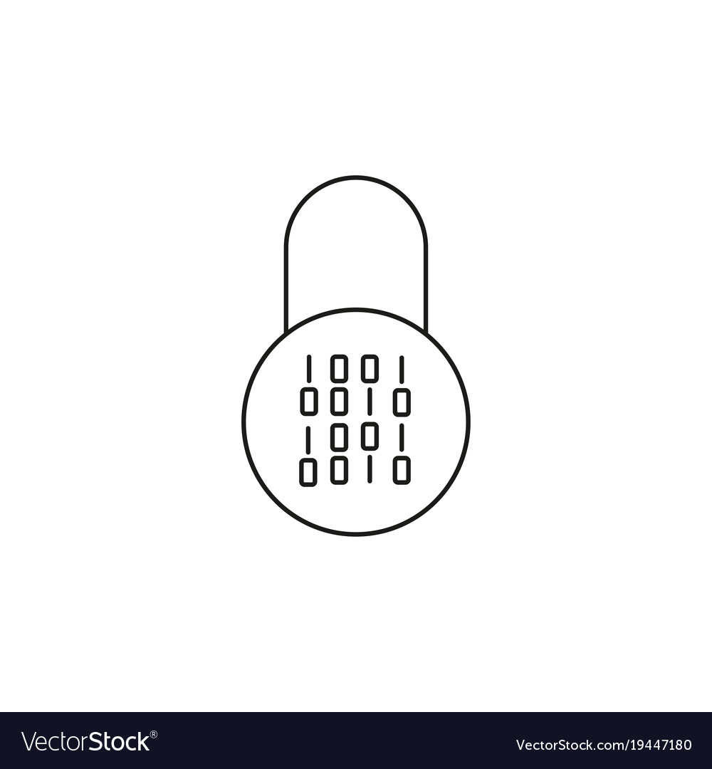 Locker password zero one icon
