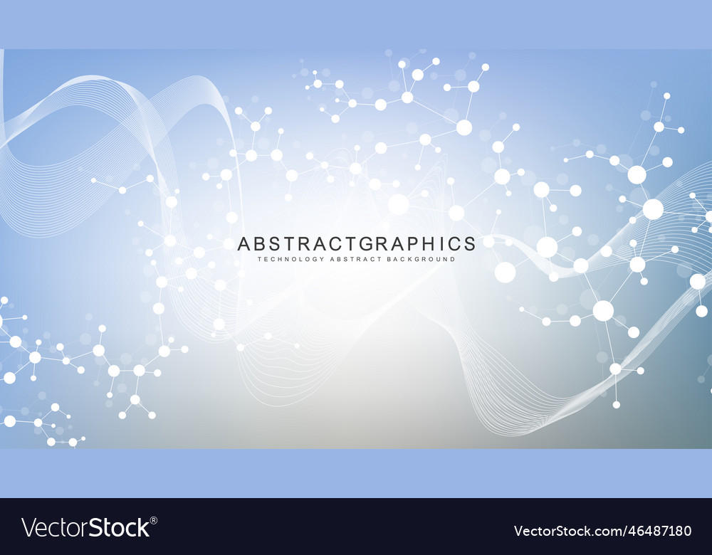 Modern abstract molecules structure for science vector image Modern abstract molecules structure for science