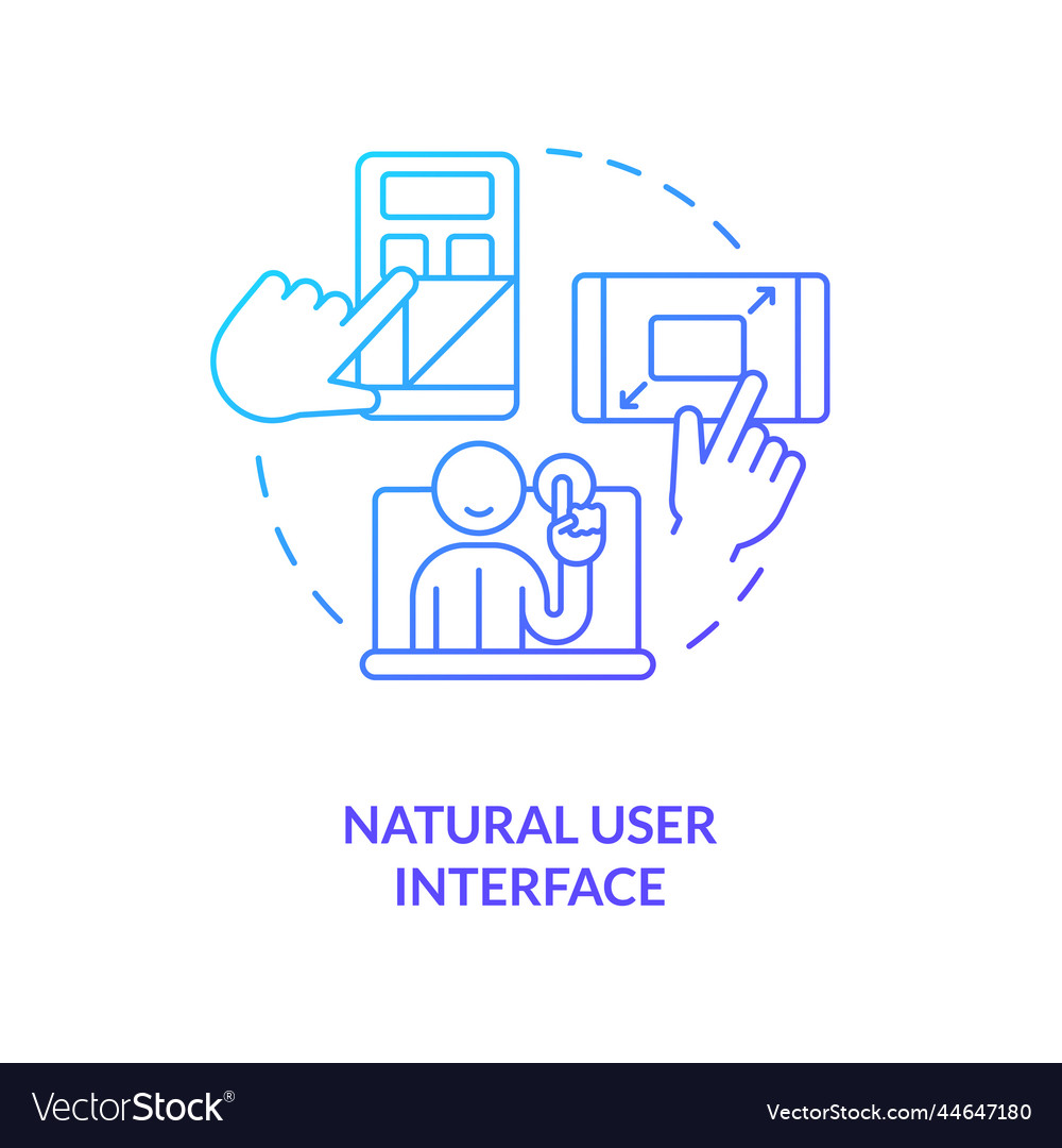 Natural User Interface Icon - Blue Gradient
