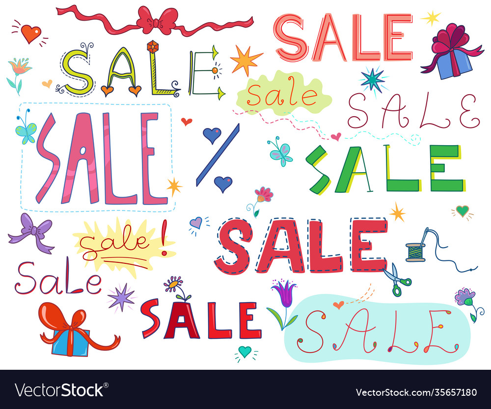 Sales promotion bright color design