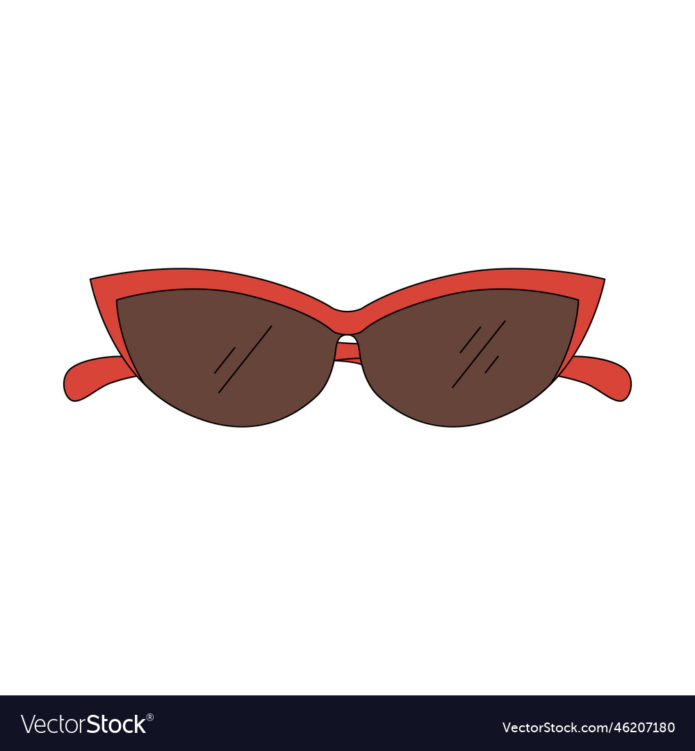 Sunglasses in cartoon style