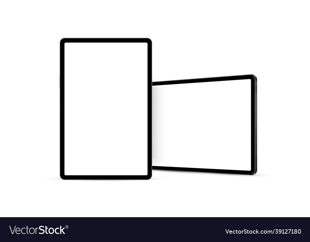 Tablet vertical and horizontal mockup