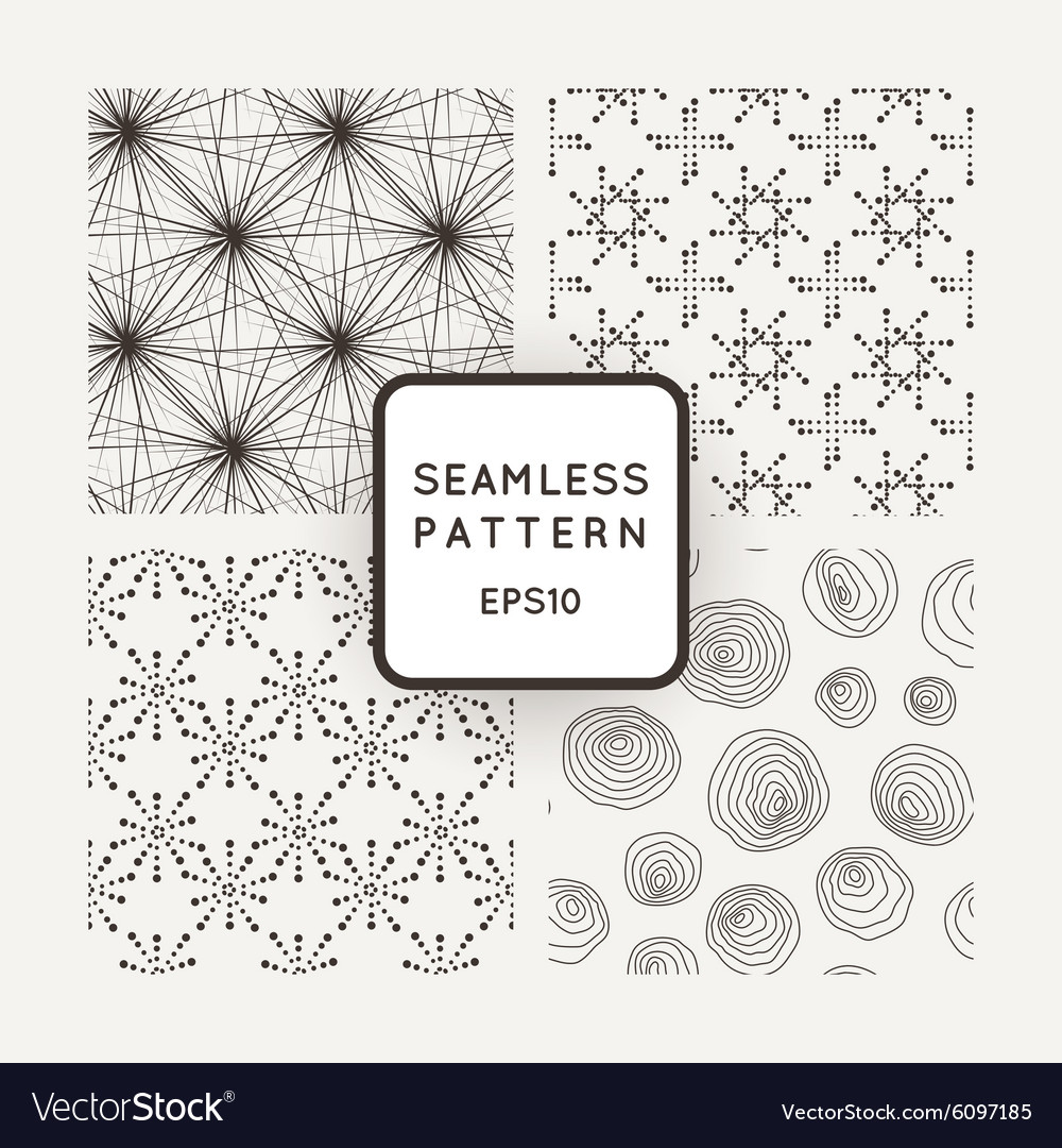 A set of four patterns in monochrome