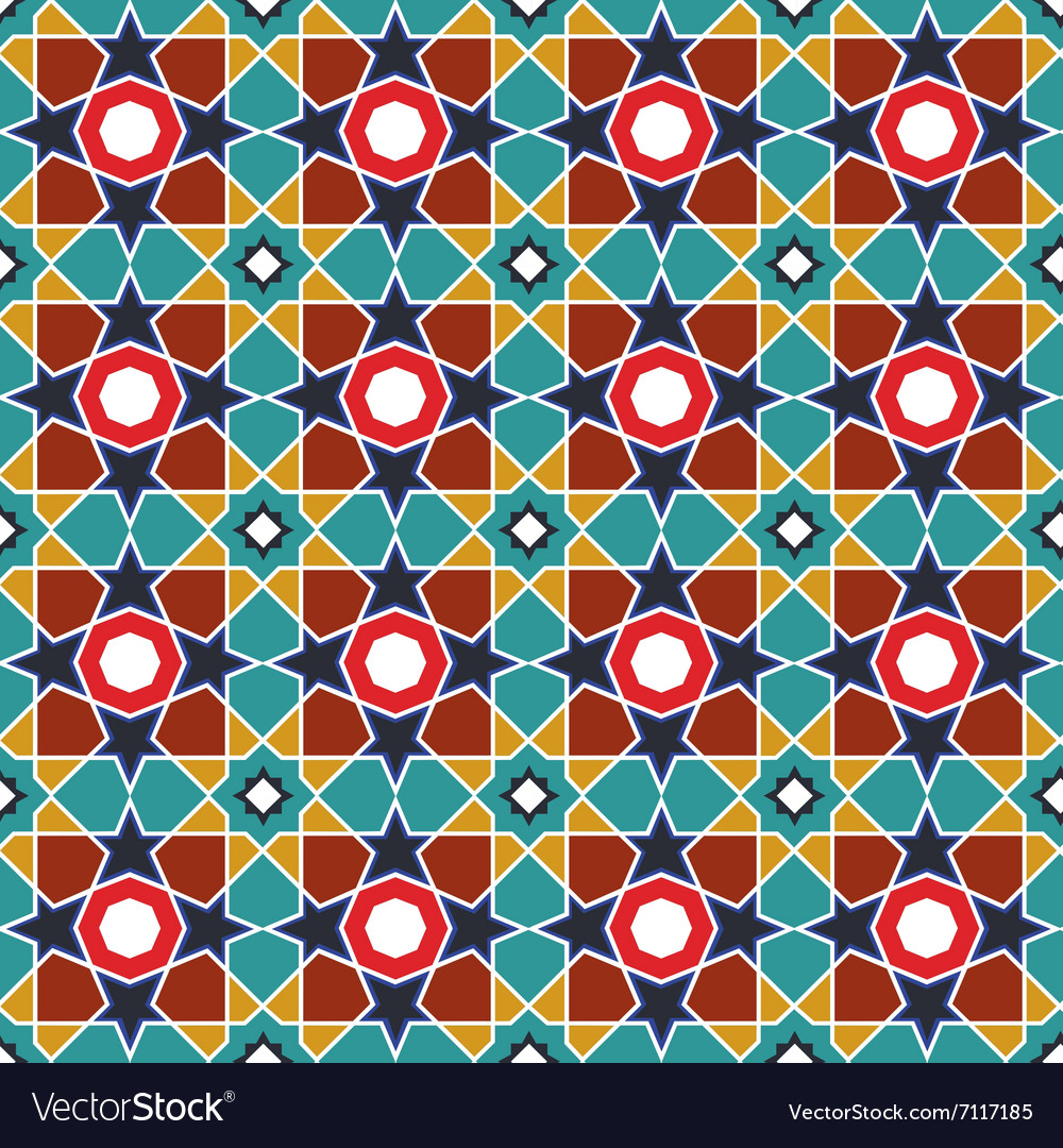 Abstract arabic islamic seamless geometric pattern