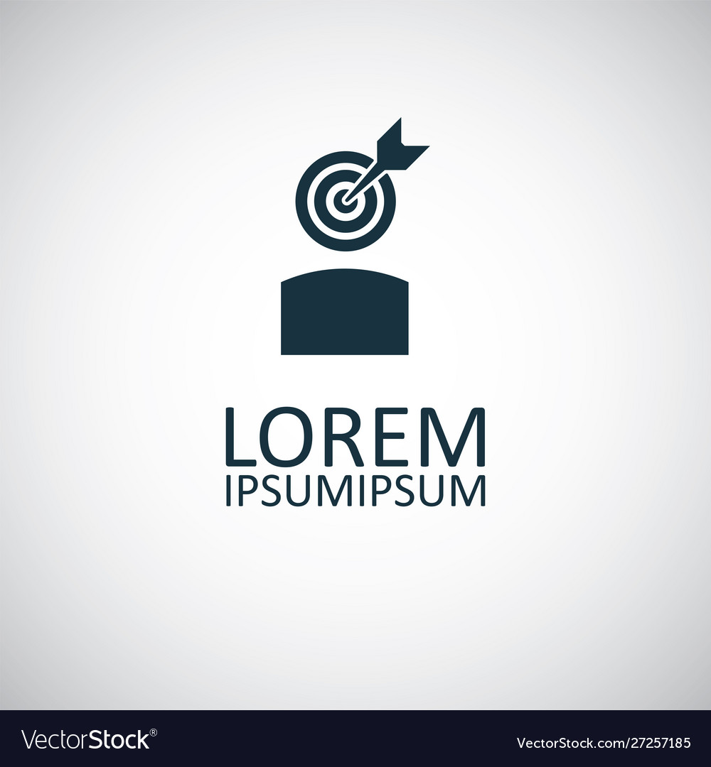 Arrow target head icon for web and ui on white
