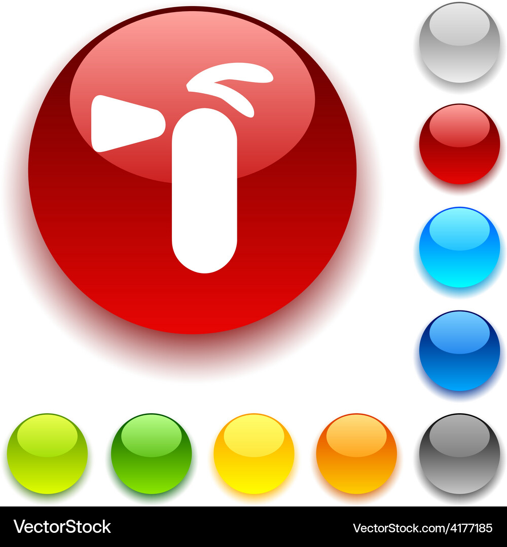 Extinguisher button Royalty Free Vector Image - VectorStock