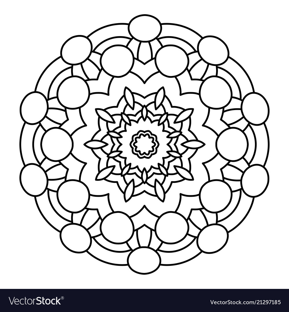 Flower mandala Royalty Free Vector Image - VectorStock