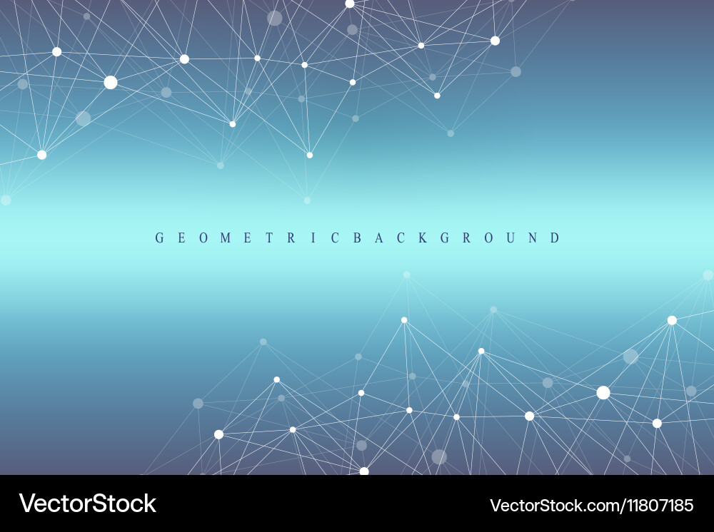 Geometric graphic background molecule Royalty Free Vector