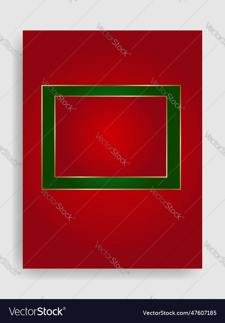 Golden shiny glowing blank christmas frame Vector Image