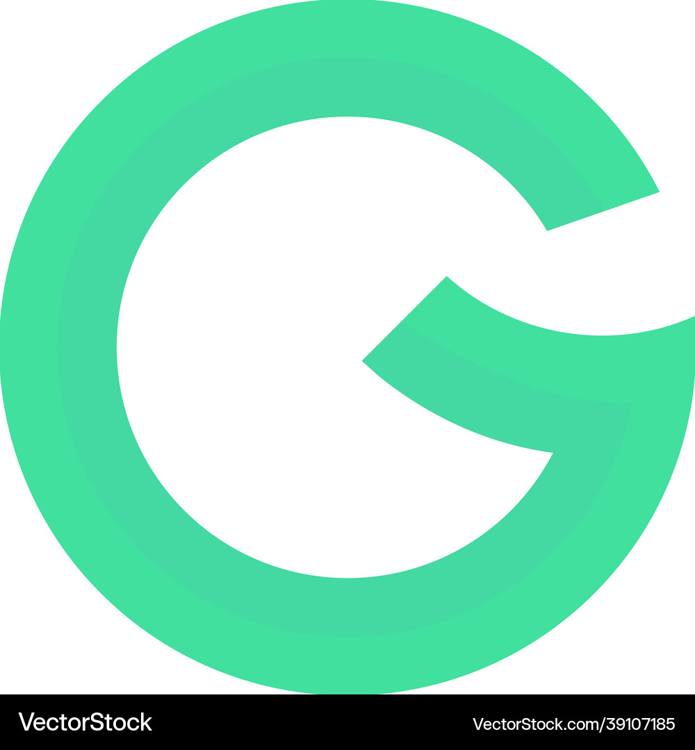 Initial letter g logo design template elements Vector Image
